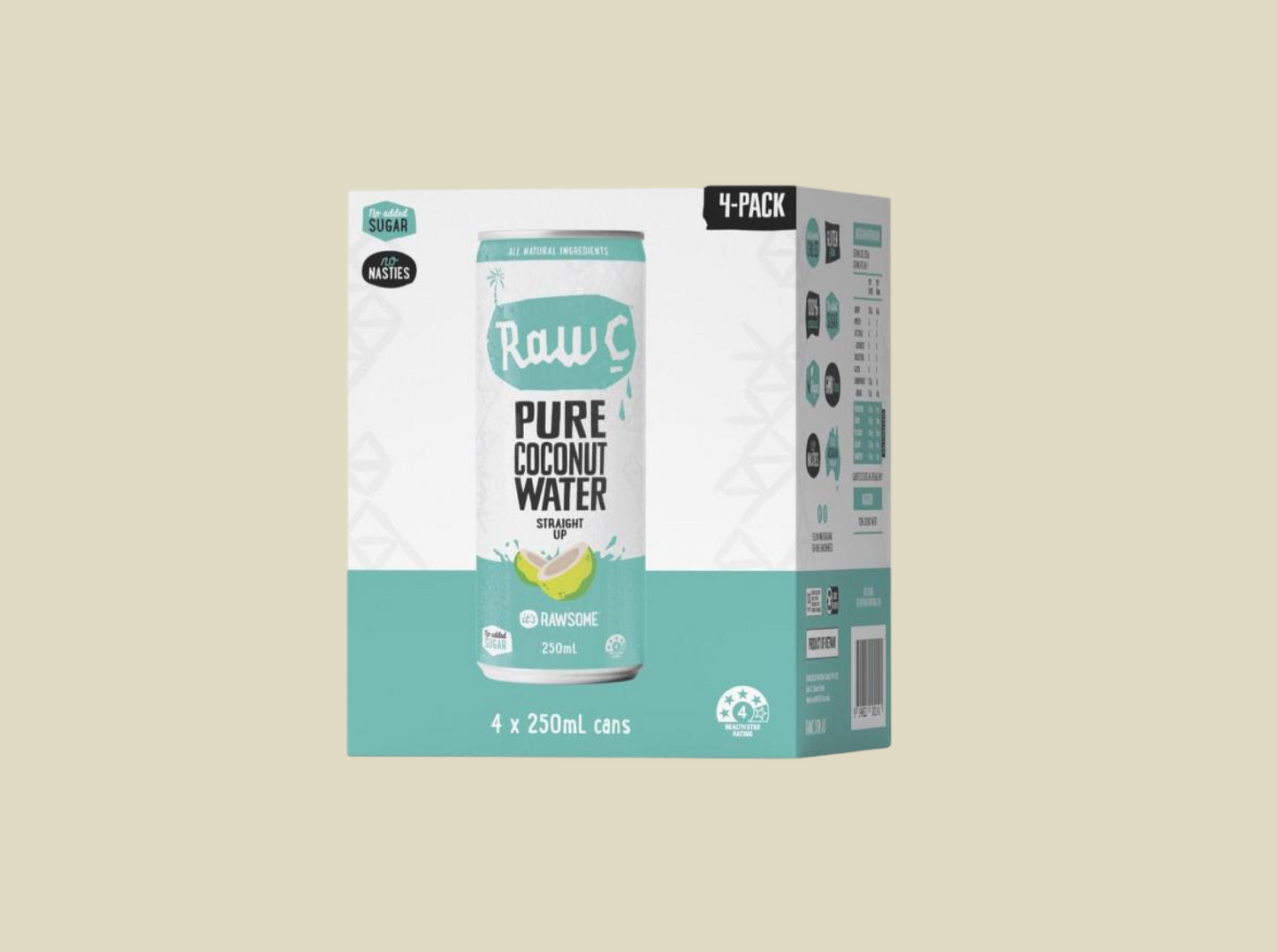 Raw C Coconut Water 4x250ml