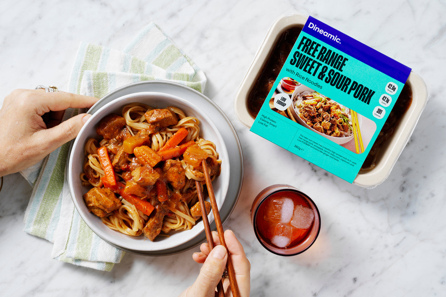 Free Range Sweet and Sour Pork with Rice Noodles