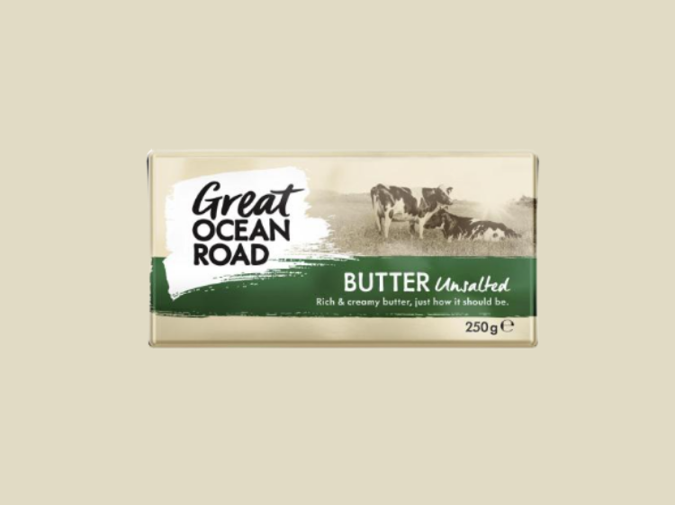 Great Ocean Road Pat Butter, Unsalted 250g