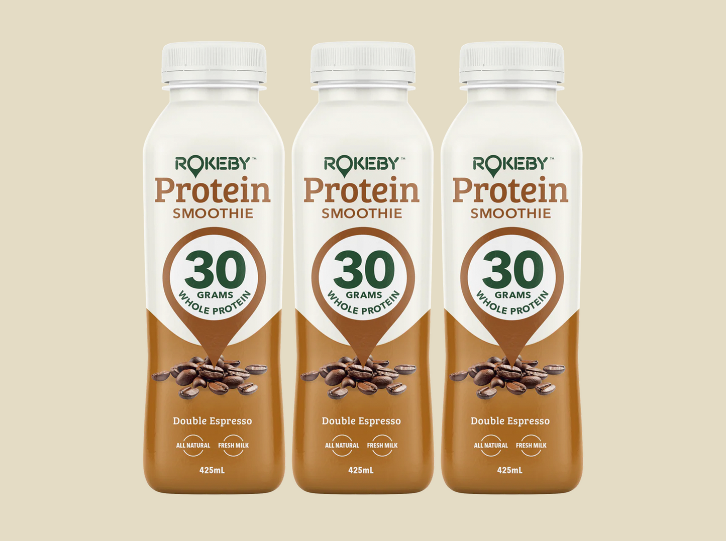 Rokeby Protein Double Espresso Smoothie - 3 pack