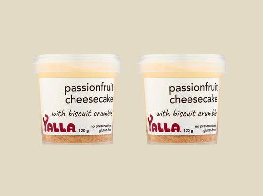 Yalla Passionfruit Cheesecake with Biscuit Crumble (Serves 2)