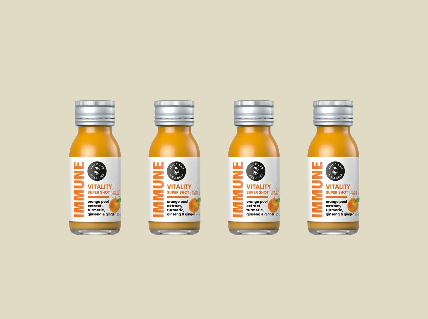 The Juice Lab Wellness Immune Vitality Super Shot 4x60ml