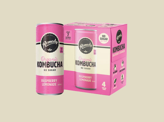 Remedy Kombucha Raspberry Lemonade 4x250ml