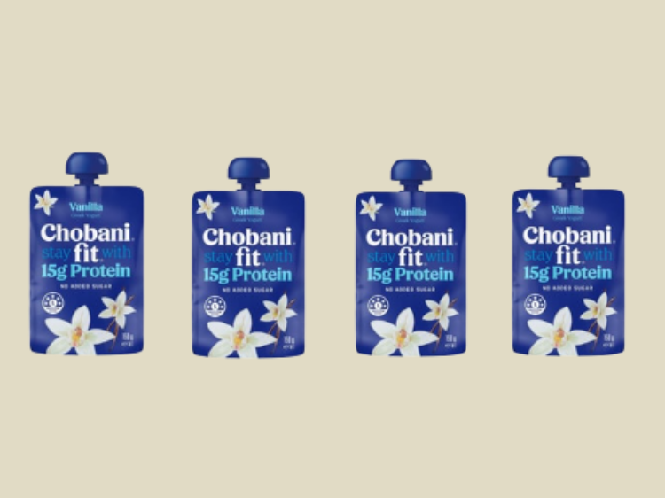 Chobani Fit High Protein Greek Yoghurt Pouch Vanilla 150g, 4 pack