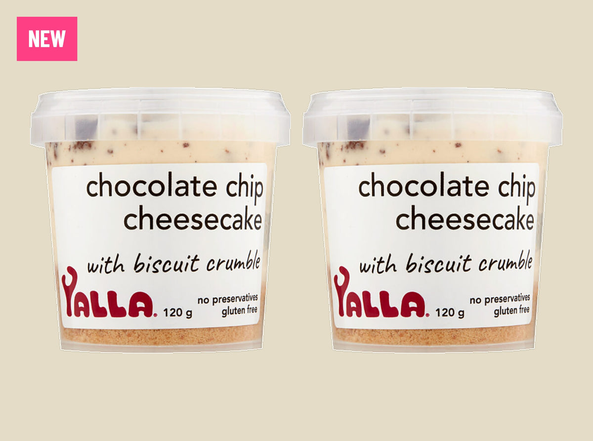 YALLA CHOCOLATE CHIP CHEESECAKE WITH BISCUIT CRUMBLE (SERVES 2)